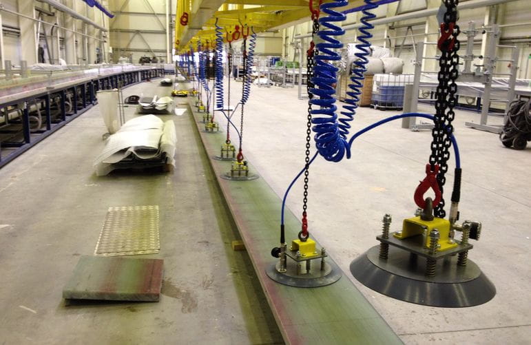 Instalaciones de movimiento por vacío